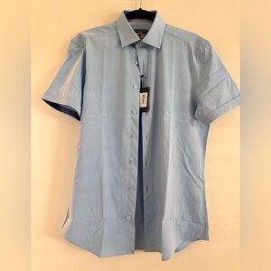 Soul of London Performance Short Sleeve Button Down Shirt